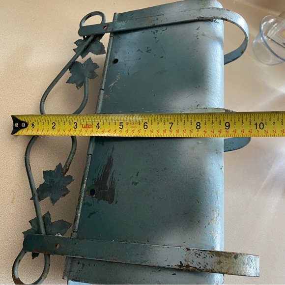 Vintage Rustic Metal Wall Mailbox with Cut Out Hearts - Picture 12 of 12